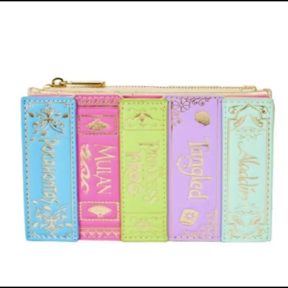 Holiday SALE 🎁⬇️ SHIPS TODAY❗️Princess Books Flap Wallet Loungefly stitch shoppe - Picture 2 of 5